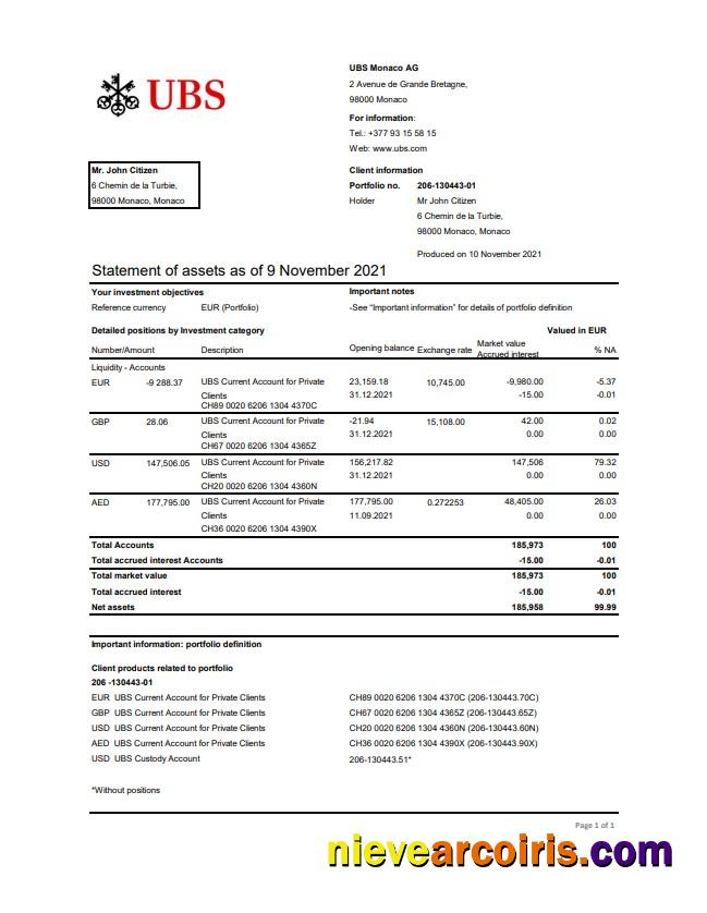 Monaco UBS excel pdf